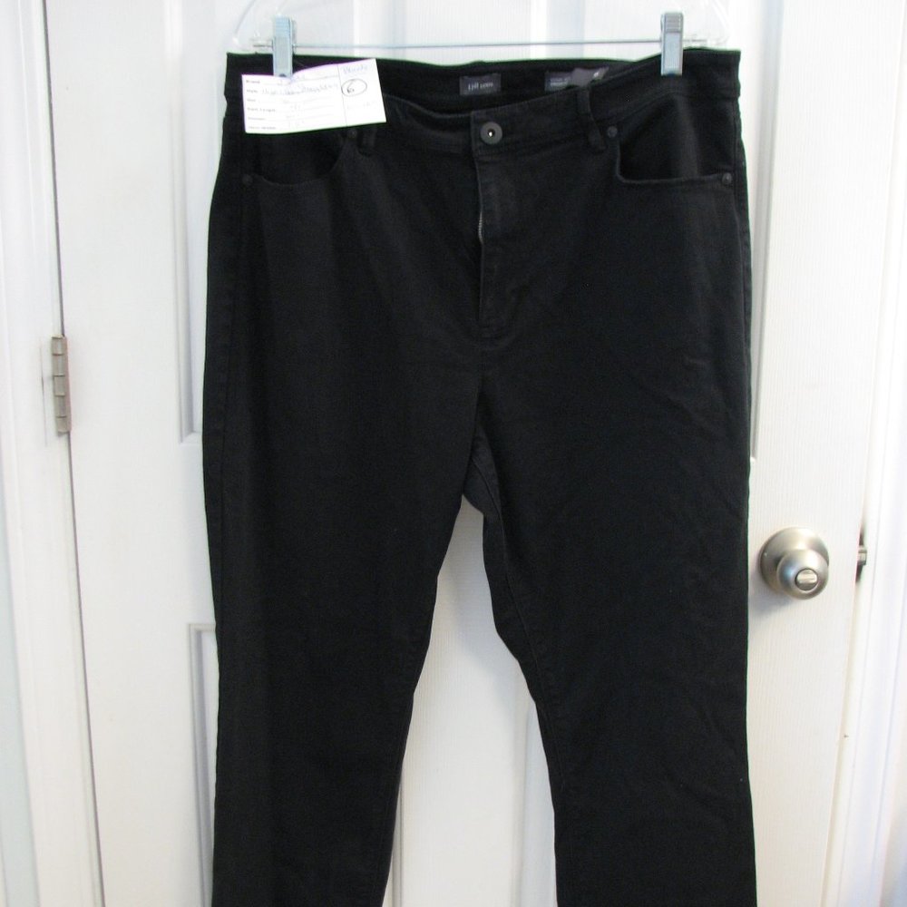 #6 J. JILL High Rise Jeans -- Straight Leg, Size 16, 30" Inseam, Black